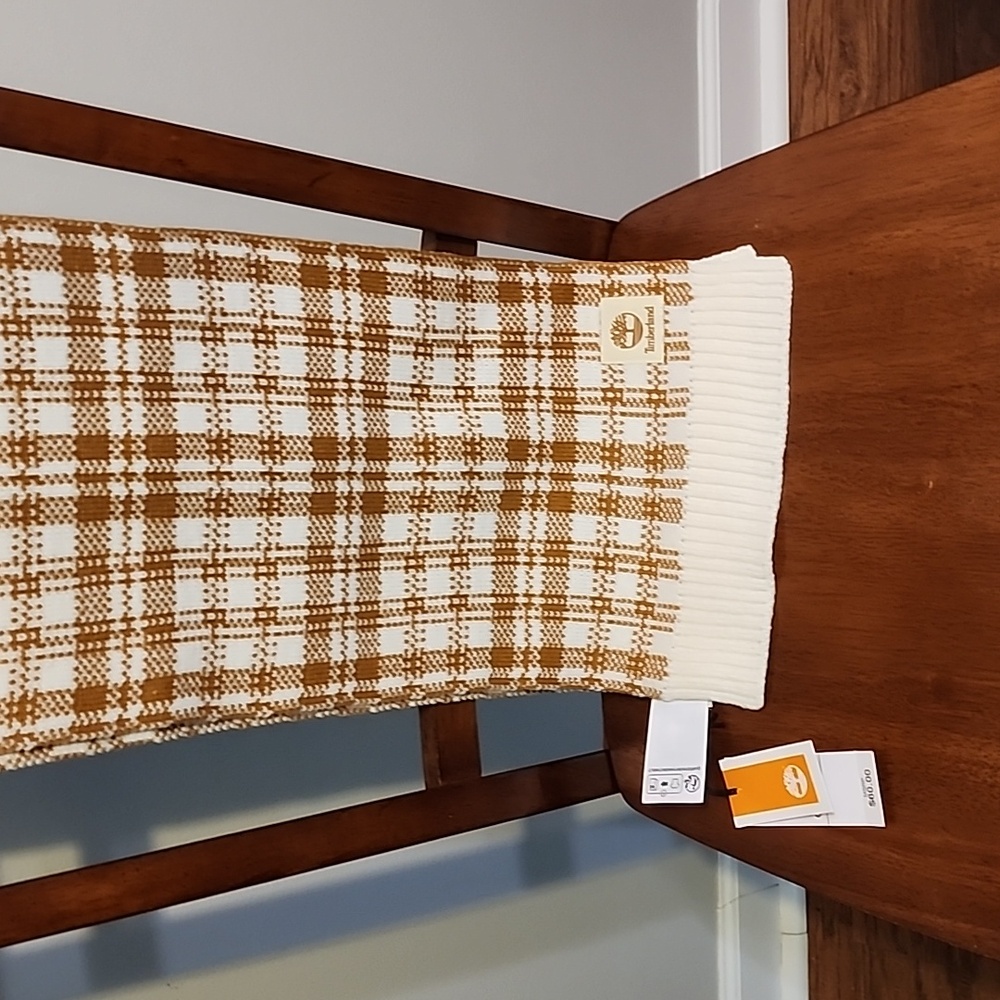 Timberland scarf tan plaid